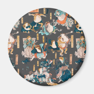 Aimant Japanese Frog Woodblock ukiyo-e anime hero