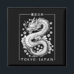 Aimant Japon Dragon Tokyo Japon 80s Asiatique Mythique An<br><div class="desc">Dragon Japonais Tokyo Japon 80s Asiatique Mythique Anime Tattoo _2</div>