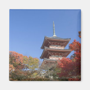 Aimant Japon, Kyoto, Pagode en couleurs d'automne
