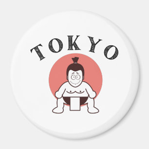Aimant Japon Sumo Tokyo - Fils du Soleil Blanc