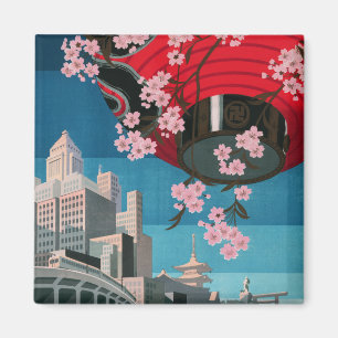 Aimant Japon Tokyo Vintage Affiche de voyage japonaise