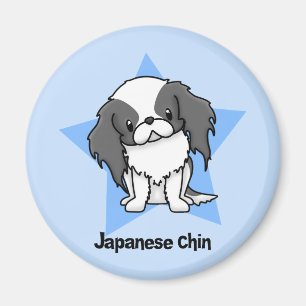 Aimant Japonais Chin de noir d'étoile de Kawaii