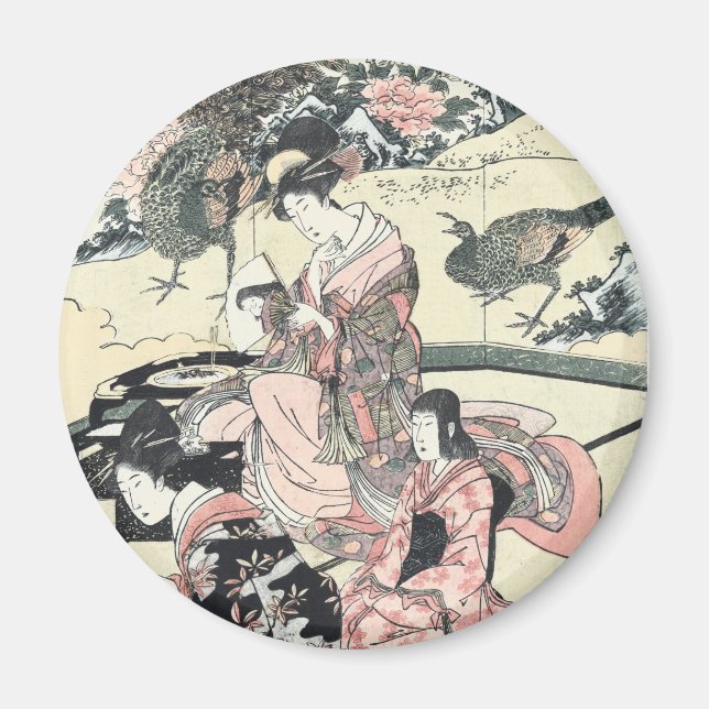 Aimant Japonais Ukiyo-e Daimyo aucun okuzashiki par (Devant)