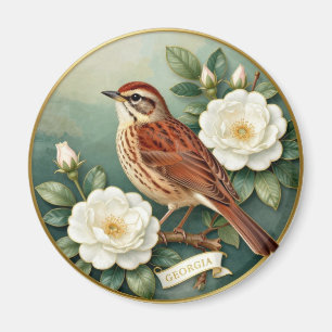 Aimant Jardin botanique de l'oiseau de l'État de Géorgie 