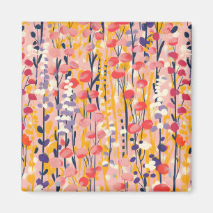 Aimant Jardin botanique floral de fleurs sauvages moderne