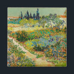 Aimant Jardin d'Arles | Vincent Van Gogh<br><div class="desc">Jardin d'Arles (1888) de l'artiste post-impressionniste néerlandais Vincent Van Gogh. L'oeuvre originale est une huile sur toile représentant un paysage luxuriant de fleurs colorées. 

Utilisez les outils de conception pour ajouter du texte personnalisé ou personnaliser l'image.</div>
