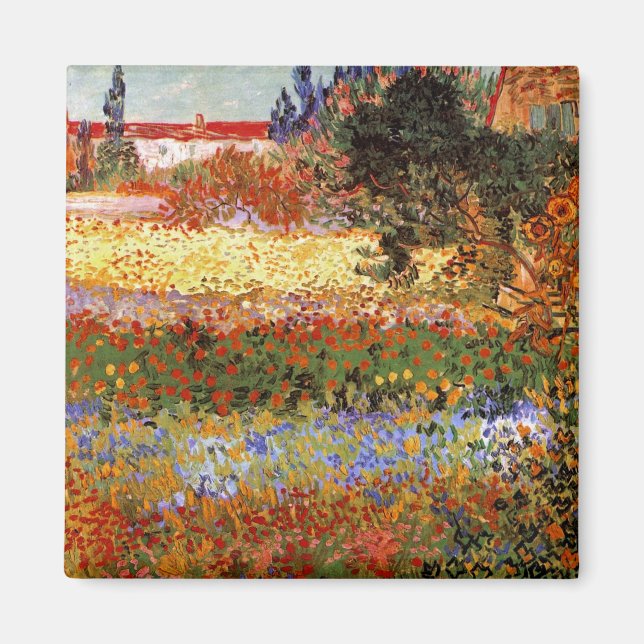 Aimant Jardin de fleurs (F430) Van Gogh Art (Devant)