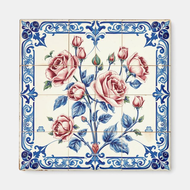 aimant jardin de roses (Devant)