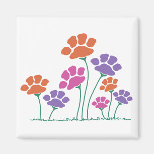 Aimant Jardin des fleurs Pawprint