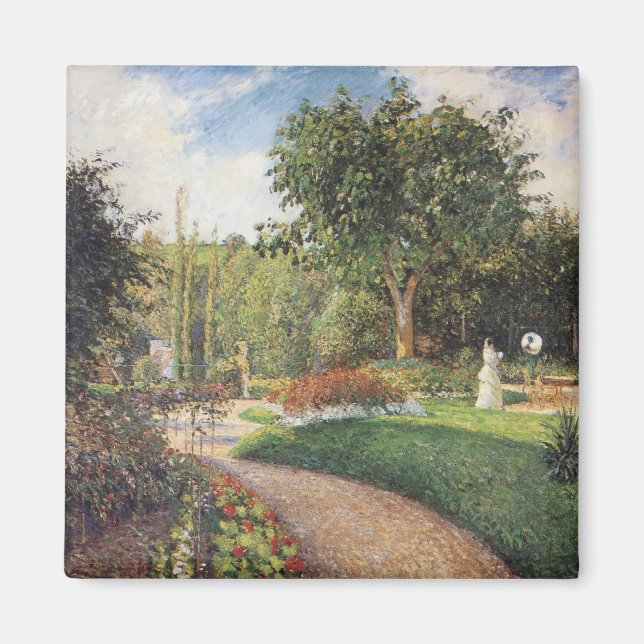 Aimant Jardin des Mathurins à Pontoise de Pissarro (Devant)