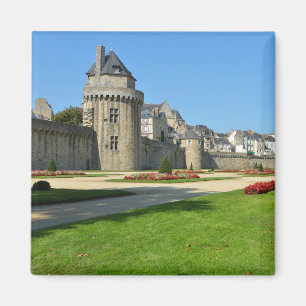 Aimant Jardin et château à Vannes en France Carte postale
