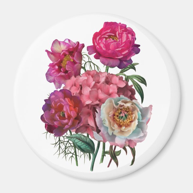Aimant Jardin fleuri romantique (Devant)