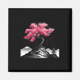 Aimant Jardin japonais Sakura Japon Mont Fuji Cherry Blo
