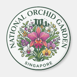 Aimant Jardin national d'orchidées Singapour Singapour