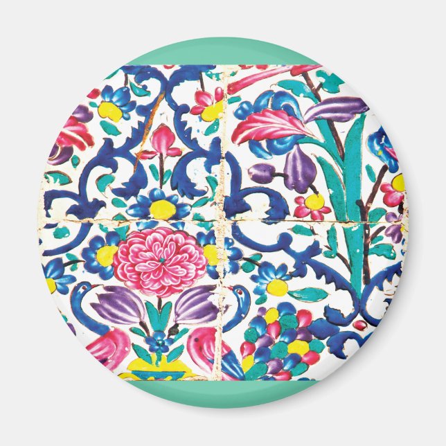 Aimant Jardin perse floral (Devant)