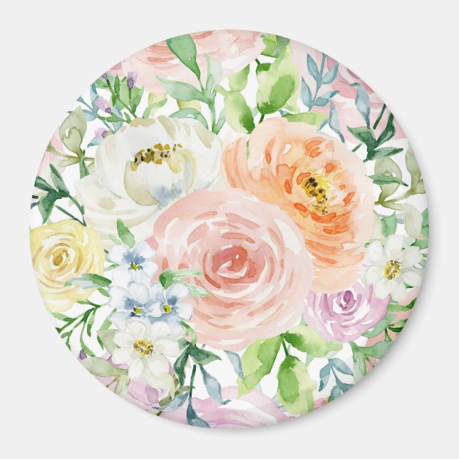 Aimant Jardin romantique Pastel (Devant)