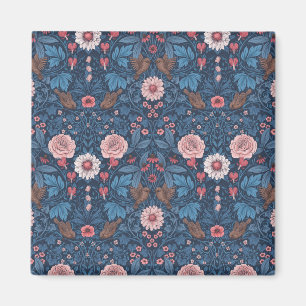 Aimant Jardin sauvage en bleu