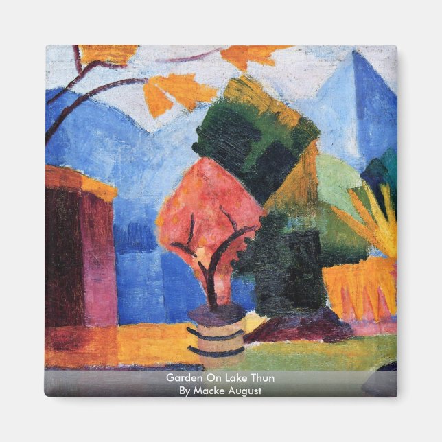 Aimant Jardin Sur Le Lac Thun Par Macke Août (Devant)