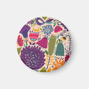 Aimant Jardin tropical : collection motif de printemps.