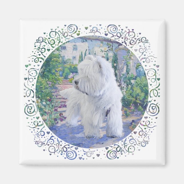 Aimant Jardin West Highland White Terrier (Devant)