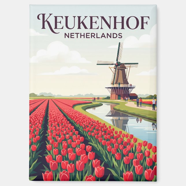 Aimant Jardins de Keukenhof Pays-Bas (Recto)