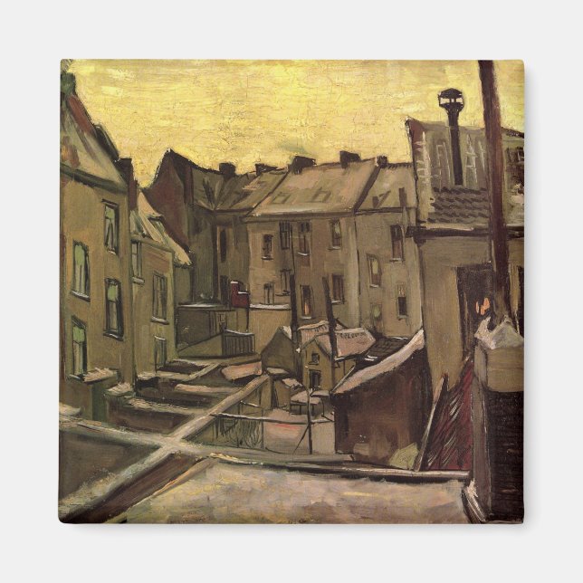 Aimant Jardins de vieilles maisons par Vincent van Gogh (Devant)