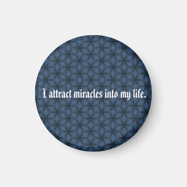 Aimant J'attire les miracles dans ma vie (Devant)