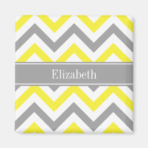 Aimant Jaune Gris Foncé Blanc Grand Chevron Gris Monogram