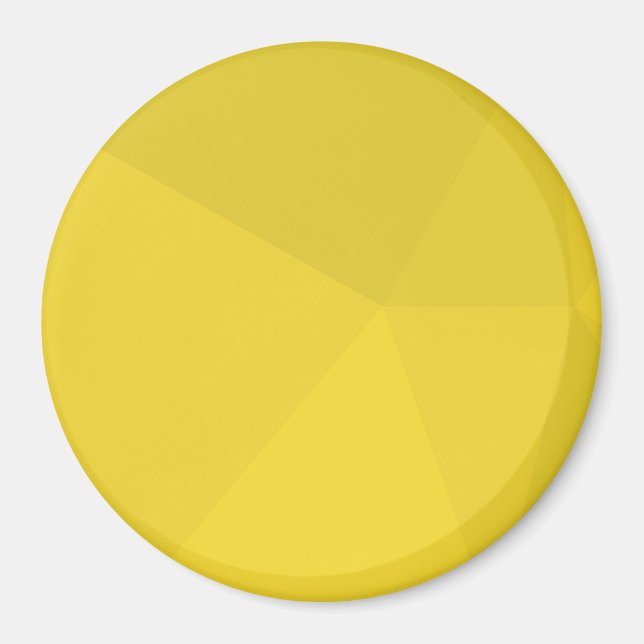 Aimant Jaune, simple, moderne, cool, art géométrique tend (Devant)