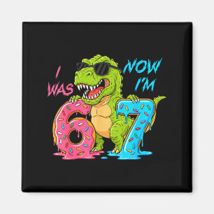 Aimant J'avais six ans maintenant j'ai sept ans T-rex din