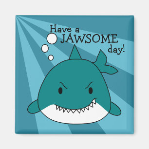 Aimant Jawsome journée requin de dessin animé