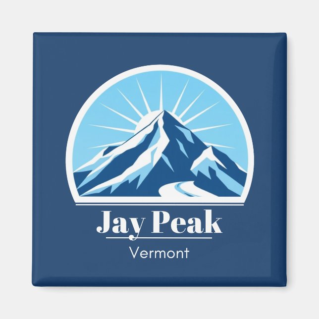 Aimant Jay Peak Vermont ski resort vacation blue  (Devant)