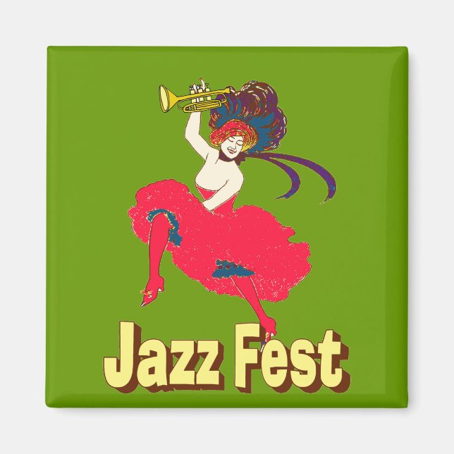 Aimant Jazz Fest Lady with Horn (Devant)