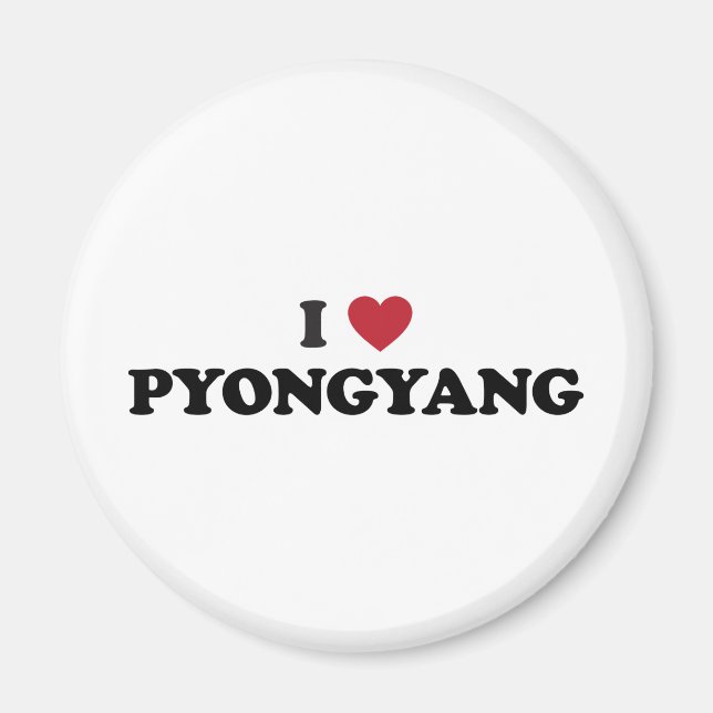 Aimant J'Coeur Pyongyang Corée du Nord (Devant)