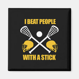 Aimant Je Battre Les Gens Avec Un Stick Lacrosse Lecteur