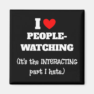 Aimant Je (coeur) Les gens regardent, interagissant parti