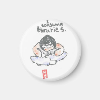 Aimant "Je consomme des bibliothèques"