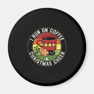 Aimant Je cours sur le café et la fête de Noël