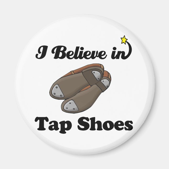 Aimant je crois aux chaussures de robinet (Devant)