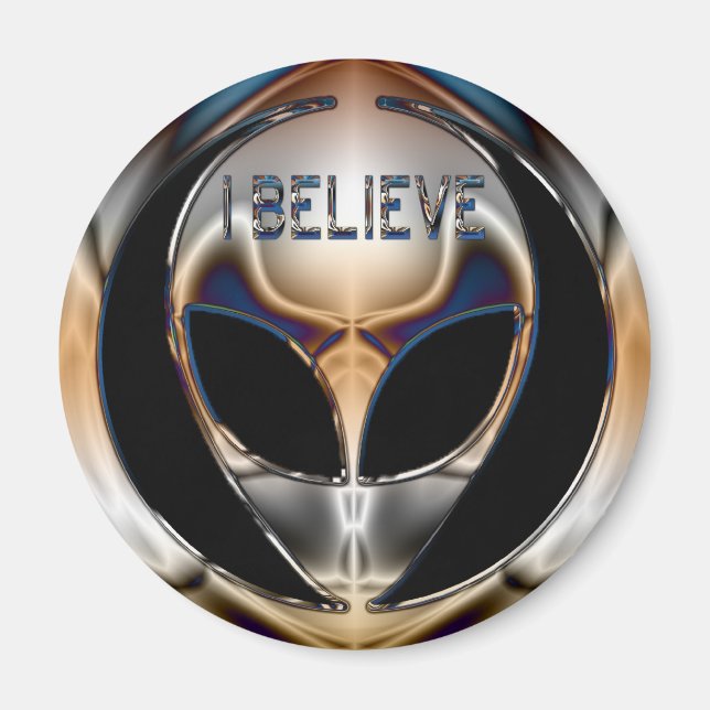 AIMANT JE CROIS QUE CHROME ALIEN HEAD (Devant)