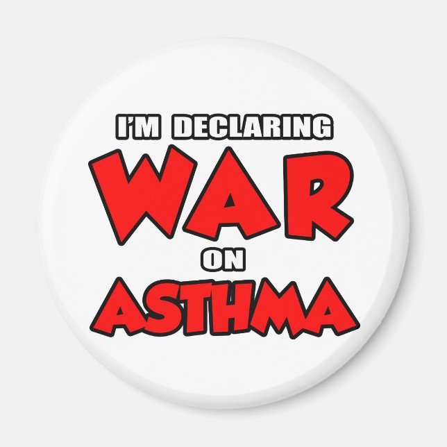 Aimant Je déclare la guerre à l'asthme (Devant)