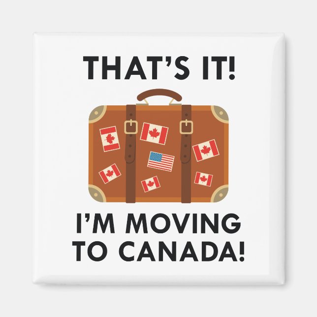 Aimant Je déménage au Canada (Devant)