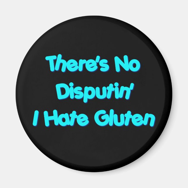 Aimant Je déteste Gluten (Devant)