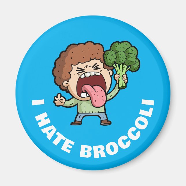 Aimant Je déteste le brocoli (Devant)