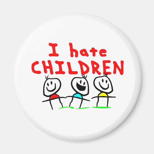 Aimant Je déteste les enfants ! (Devant)