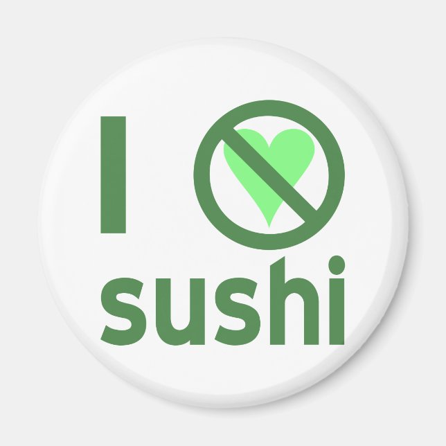 Aimant Je déteste les sushis (Devant)