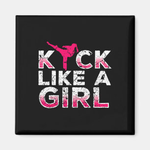 Aimant Je donne des coups de pied comme une fille - kickb