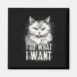 Aimant Je Fais Ce Que Je Veux Chat Halloween Drôle Chat H