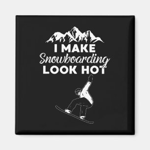 Aimant Je Fais Du Snowboard Semble Chaud Drôle Embarqueme