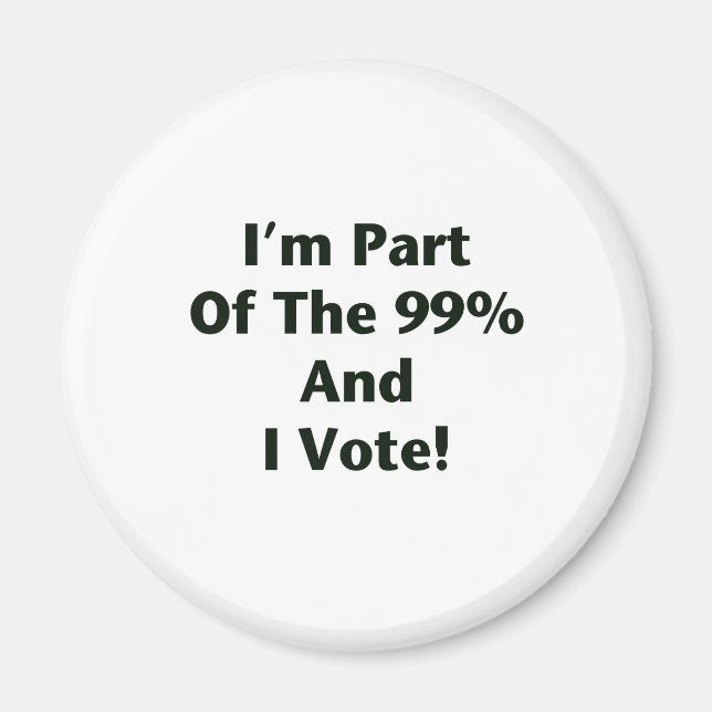 Aimant Je fais partie des 99% et je vote ! (Devant)